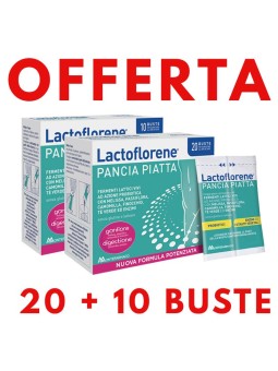 OFFERTA LACTOFLORENE PANCIA PIATTA 20 + 10 BUSTE FORMULA POTENZIATA