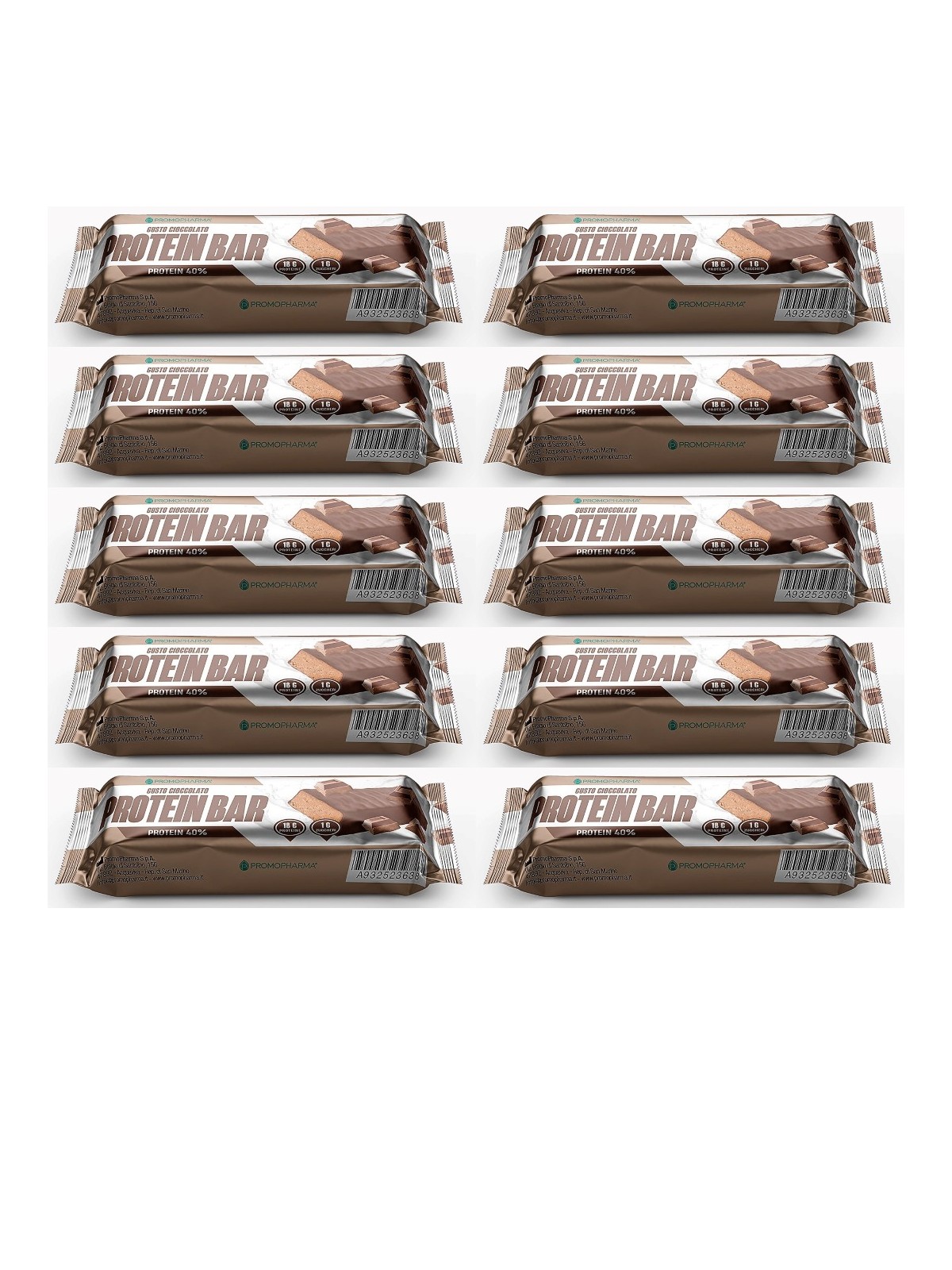 Offerta 10 Protein Bar 40% Cioccolato Promopharma