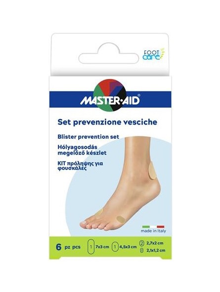 Set Prevenzione Vesciche 6 pezzi Foot Care Master Aid