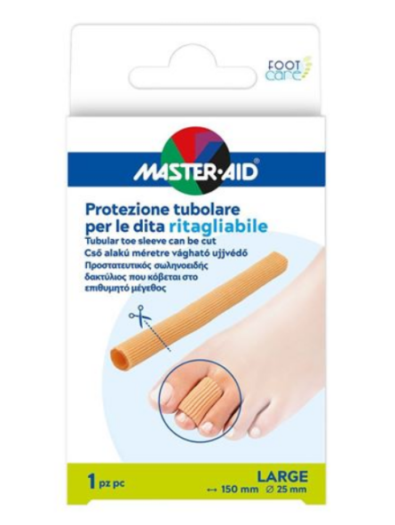 Protezione tubulare per le dita ritagliabile LARGE Foot Care Master Aid