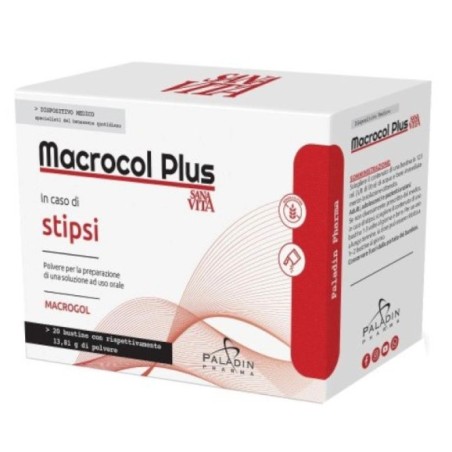 Sanavita Macrocol Plus 20 Bustine per trattamento della stipsi