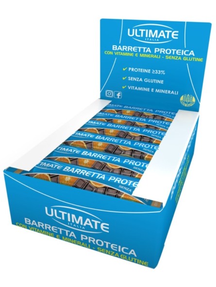 Ultimate Barretta Proteica Fondente e Arancia Confezione 24 pezzi