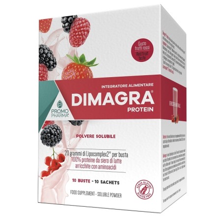 Dimagra Protein Frutti Rossi 10 buste Promopharma
