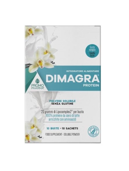 Dimagra Protein Vaniglia 10 buste Promopharma controllo del peso