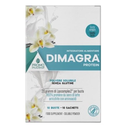 Dimagra Protein Vaniglia 10 buste Promopharma controllo del peso