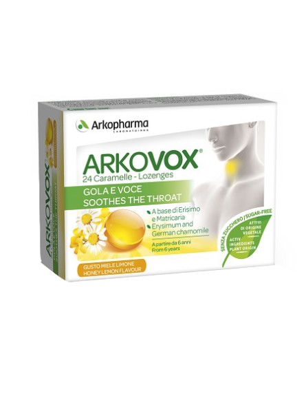 Arkovox 24 Caramelle Gola e Voce  gusto Miele e Limone