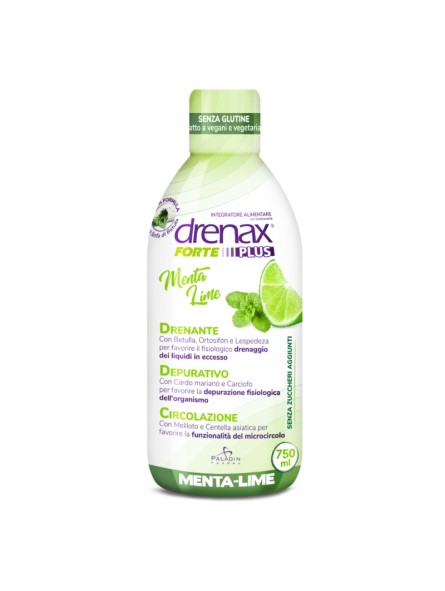 Drenax Forte Menta Lime PLUS 750 ml per un'azione drenante efficace