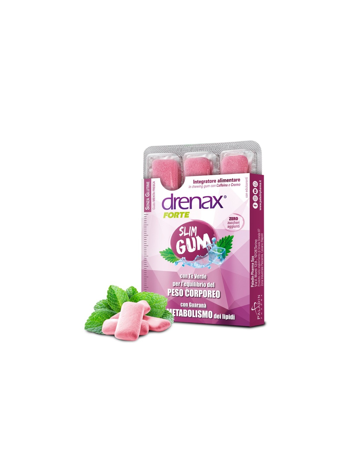 Drenax Forte Slim Gum Gomme da masticare per controllare il peso