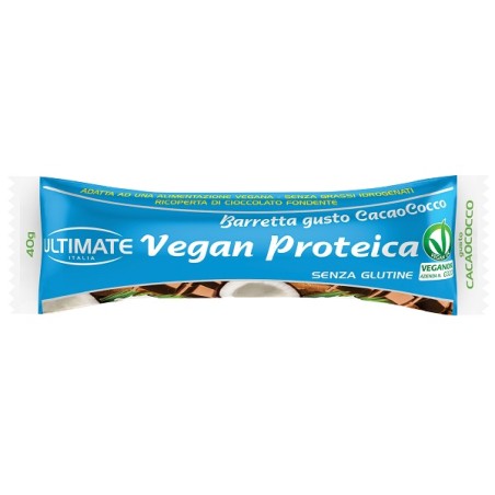 Ultimate Barretta Proteica Vegan CacaoCocco 40 g Senza lattosio