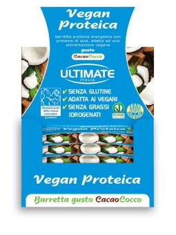 Ultimate Barrette Proteiche Vegan Cacao-Cocco 24 pezzi Senza lattosio