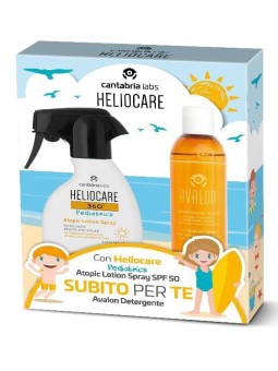 Heliocare 360° Pediatric Atopic Lotion Spray  SPF 50+ Omaggio Avalon Detergente