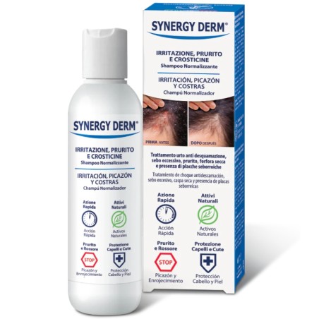 Synergy Derm Shampoo Normalizzante Multiattivo Irritazione, Prurito e Crosticine
